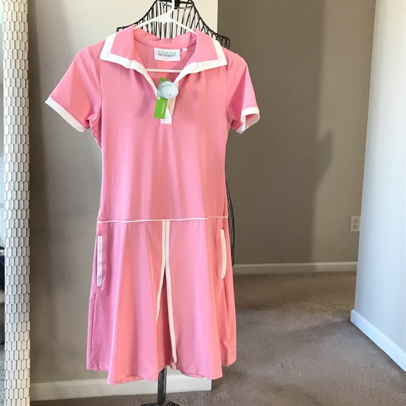 Scratch Seventy Golf Dress with Sport Short. Color: Pink Size: Small & Medium - Picture 2 of 5
